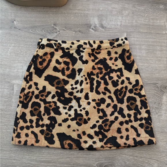 Maximalist Y2K Checkerboard Leopard Print Mini Skirt- 90s Style UV Reactive Party Skirt